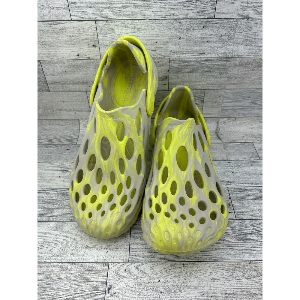 Merrell Hydro Moc Water Shoes Grey Lime Green Marbled Mens 7 Womens 8.5 J003751